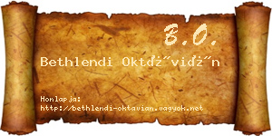Bethlendi Oktávián névjegykártya